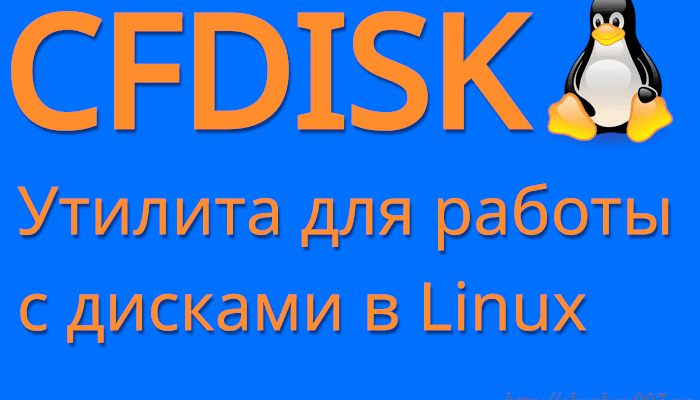 Обзор утилиты cfdisk